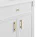 Bellshire 30" Single Vanity in Bright White With Champagne Brass Knobs and Pulls