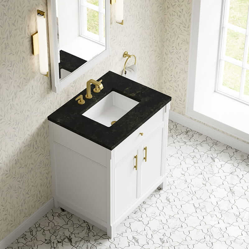 Bellshire 30" Single Vanity in Bright White With Phantome Eclos Top