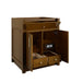 Bellshire 30" Single Vanity in Honey Oak Corner View Open Door