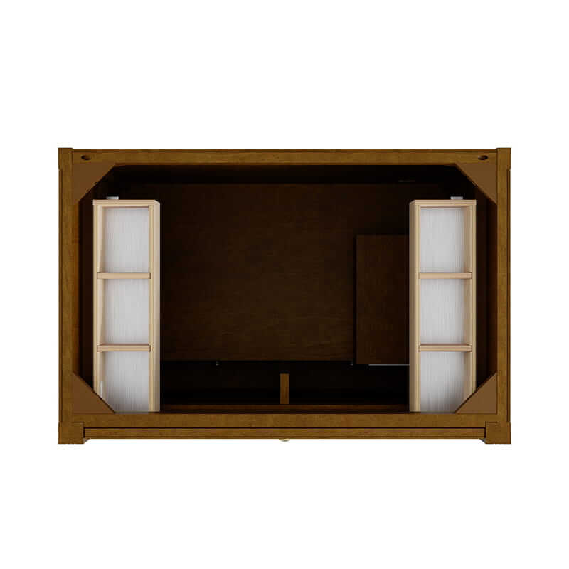 Bellshire 36 Inch Single Vanity in Honey Oak Top View
