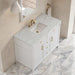 Bellshire 48 Inch Single Vanity in Bright White With Ethereal Noctis Silestone Top