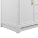 Bellshire 48 Inch Single Vanity in White White Base Up Close