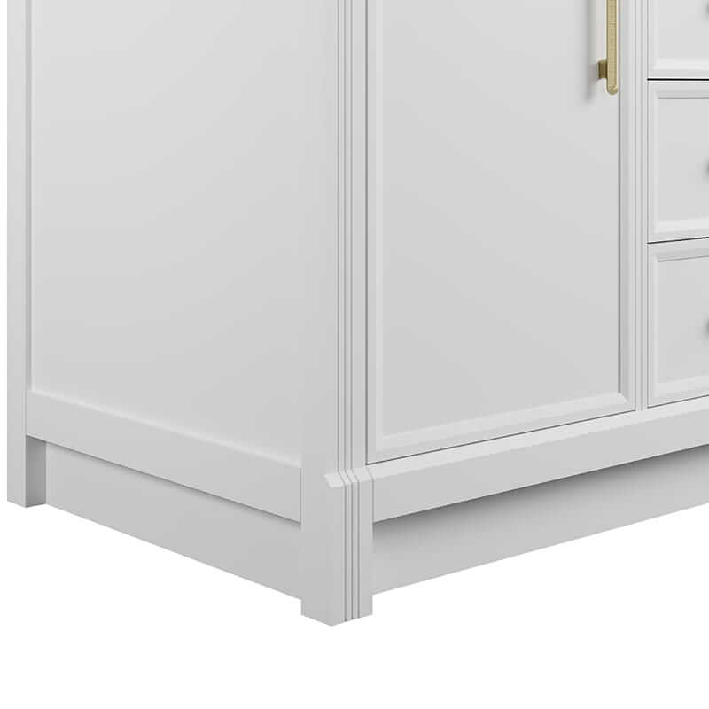 Bellshire 48 Inch Single Vanity in White White Base Up Close
