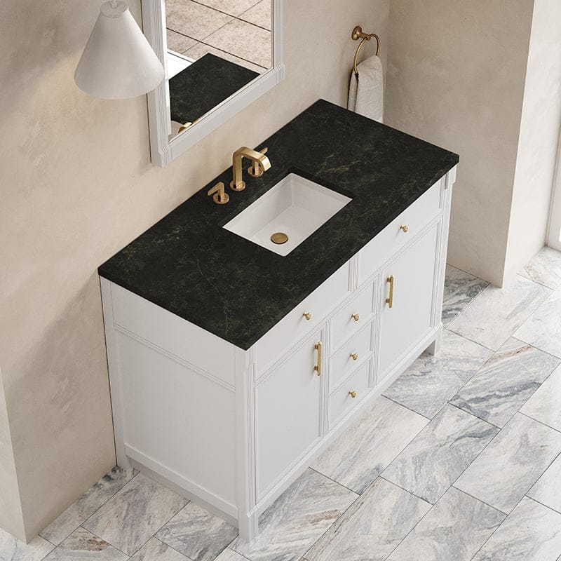 Bellshire 48" Single Vanity in Bright White With Phantome Eclos Top