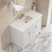 Bellshire 48" Single Vanity in Bright White With White Zeus Silestone Top