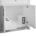 Bellshire 72 Double Vanity Bright White Cabinet Only Dual Integrated Outlets