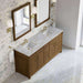 Bellshire 72 Double Vanity Honey Oak in Victorian Silver Silestone Top