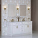 Bellshire 72 Inch Double Vanity Bright White in Bright White Top Corner View