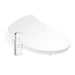 bio bidet slim three bidet toilet seat top corner view with remote