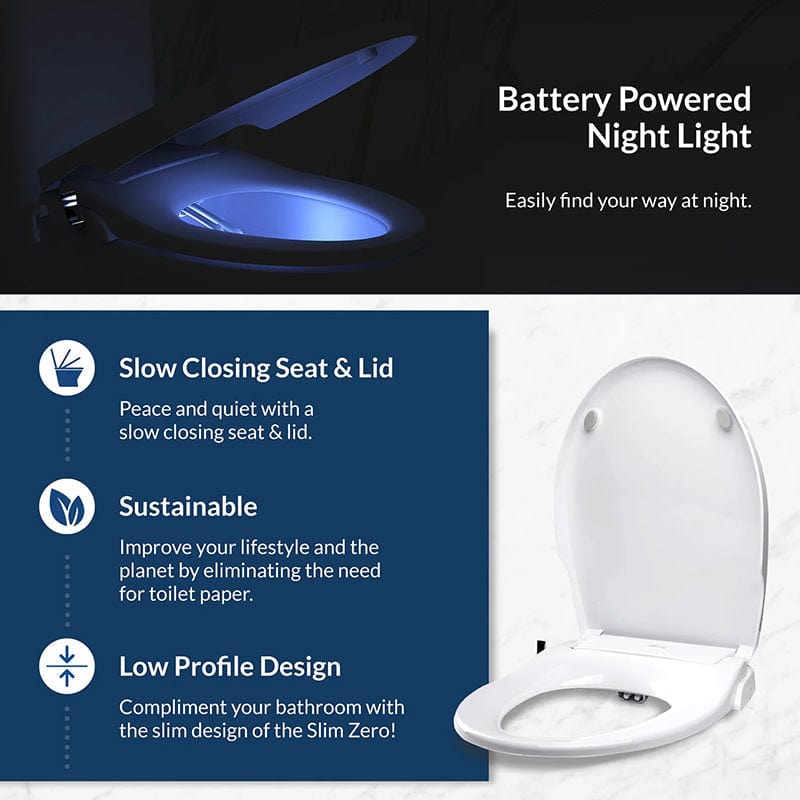 bio bidet slim zero bidet toilet seat night light