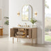 Blaise 48 Single Bathroom Vanity with Top Light Oak Corner View