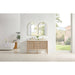 Blaise 54 inch Double Bathroom Vanity with Top Light Oak Front View