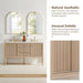 Blaise 60 Double Bathroom Vanity with Top Light Oak Front View Detail