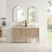 Blaise 60 Double Bathroom Vanity with Top Light Oak Front View