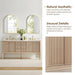 Blaise 72 Double Bathroom Vanity with Top Light Oak Front View Detail
