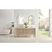 Blaise 72 inch Double Bathroom Vanity with Top Light Oak Front View