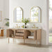 Blaise 72 inch Double Bathroom Vanity with Top Light Oak Open Drawer