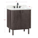 Blakely 30 Single Sink Bathroom Vanity Brown Oak in Calacatta Quartz Corner View