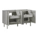 Blakely 60 inch Double Sink Bathroom Vanity Gray Oak Cabinet Only Open Drawer