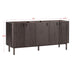 Blakely 72 Double Sink Bathroom Vanity Brown Oak Cabinet Only Corner View