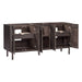 Blakely 72 Double Sink Bathroom Vanity Brown Oak Cabinet Only Open Drawer