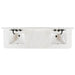Blakely 72 Double Sink Bathroom Vanity Brown Oak in Calacatta Quartz