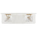 Blakely 72 Double Sink Bathroom Vanity Gray Oak in Calacatta Quartz