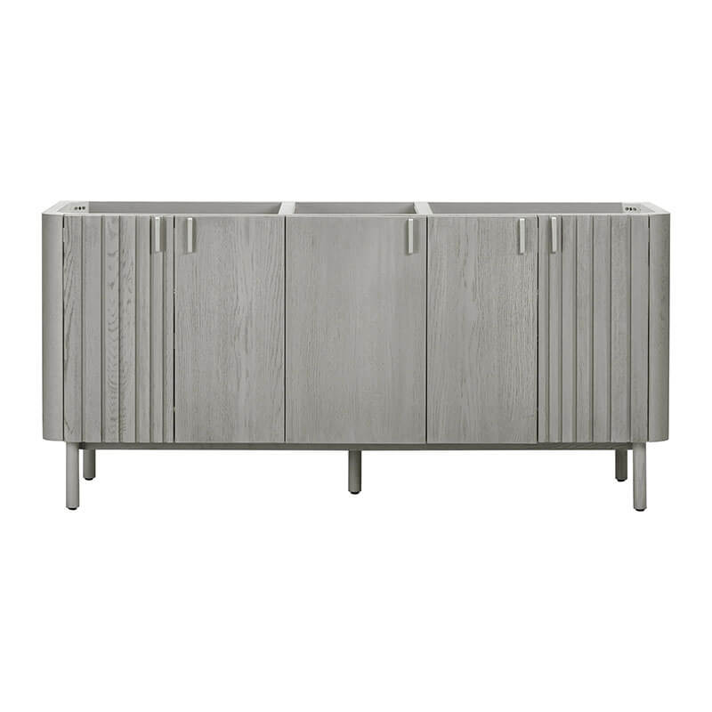 Blakely 72 inch Double Sink Bathroom Vanity Gray Oak Cabinet Only