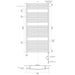 Blenheim 23.5" x 51" Towel Warmer Plug in Technical Drawing