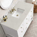 Breckenridge 48" Single Vanity in Bright White With Siberian Silestone Top