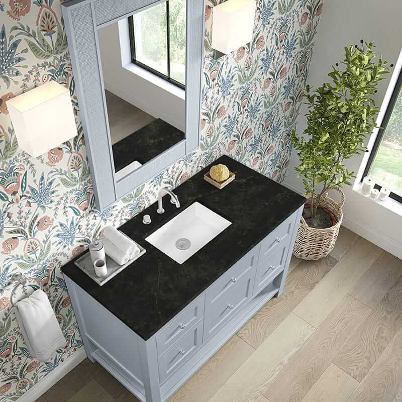 Breckenridge 48" Single Vanity in Serenity Blue With Phantome Eclos Top