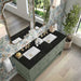 Breckenridge 60" Double Vanity in Smokey Celadon With Phantome Eclos Top