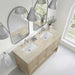 Breckenridge 60" Double Vanity in Whitewashed Oak With Tajnar Eclos Top