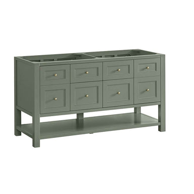 Breckenridge 60" Double Vanity Smokey Celadon Cabinet Only