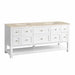 Breckenridge 72" Double Vanity in Bright White With Tajnar Eclos Top