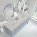 Breckenridge 72" Double Vanity in Serenity Blue With Siberian Silestone Top