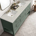 Breckenridge 72 Inch Double Vanity in Smokey Celadon With Siberian Silestone Top
