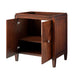 Brentwood 25 Single Sink Bathroom Vanity New Walnut Cabinet only Open