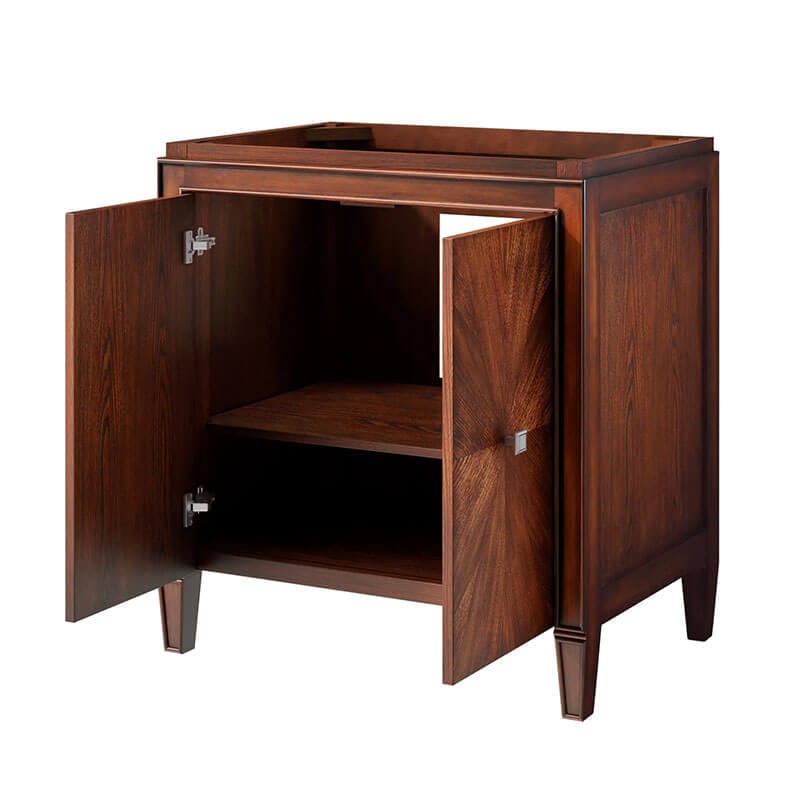 Brentwood 25 Single Sink Bathroom Vanity New Walnut Cabinet only Open