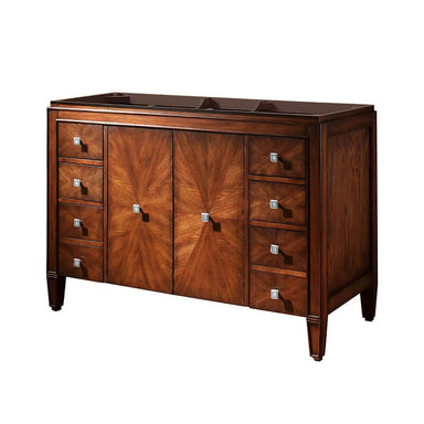 Brentwood 49 Single Sink Bathroom Vanity New Walnut Cabinet Only Corner View