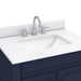 Bristol 30 inch Single Sink Bathroom Vanity Navy Blue in Cala White Engineered Stone
