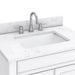 Bristol 30 inch Single Sink Bathroom Vanity White in Cala White Engineered Stone