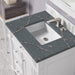 Bristol 30 Inch Single Vanity Bright White With Parisien Bleu Silestone Top