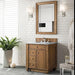 Bristol 30 Inch Single Vanity Saddle Brown With Eternal Jasmine Pearl Silestone Top