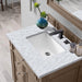 Bristol 30 Inch Single Vanity Whitewashed Walnut With Carrara Marble Top