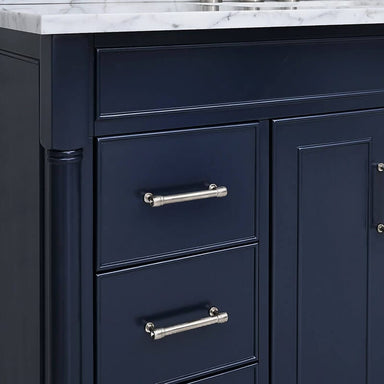 Bristol 30 Single Sink Bathroom Vanity Navy Blue Cabinet Only Close Up Hardware