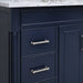 Bristol 30 Single Sink Bathroom Vanity Navy Blue Cabinet Only Close Up Hardware