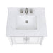 Bristol 30 Single Sink Bathroom Vanity White in Carrara White Marble