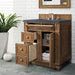 Bristol 30" Single Vanity Saddle Brown With Charcoal Soapstone Silestone Top
