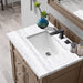 Bristol 30" Single Vanity Whitewashed Walnut With Arctic Fall Solid Surface Top